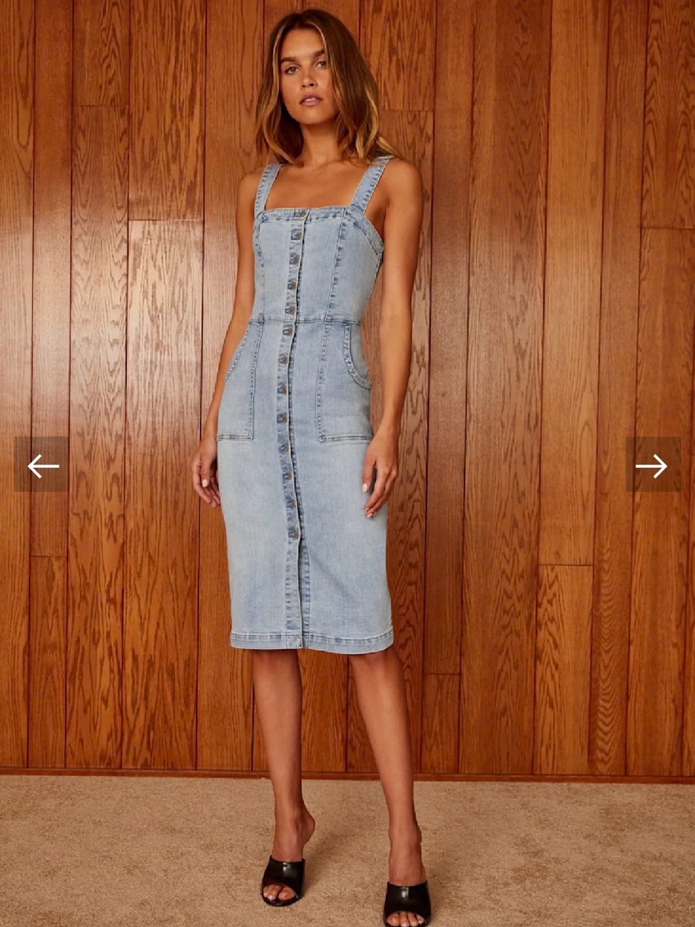 🔥(Sold out style) Aritzia Denim Midi Dress 👗
